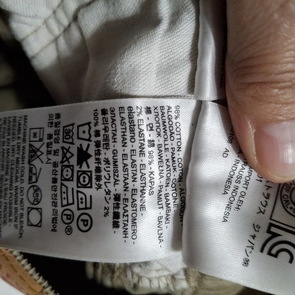 Levi's 511 Corduroy Pants Mens 30x32 Khaki Cotton Poly Straight Leg Stretch - Picture 5 of 12